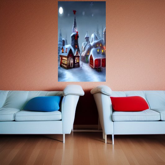 ザクリスマスビレッジ | AIアートポスター ポスター