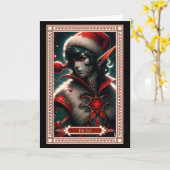 ザクリスマス小妖精や小人タロットカード カード (黄色い花)