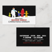 ザクリスマス集団クリスマスパーティーチケット招待状 エンクロージャーカード (正面/裏面)