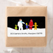 ザクリスマス集団ホリデイ ラベル (インサイチュ)