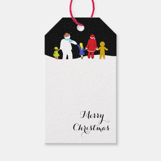 ザクリスマス集団ホリデーギフトラベル ギフトタグ (正面)