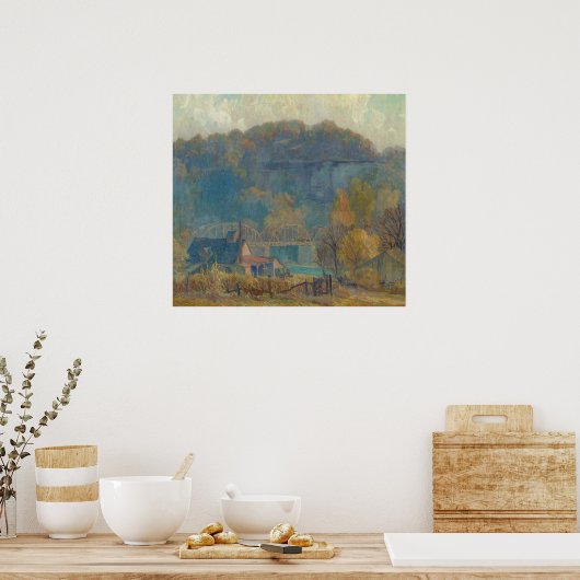 ザクリフアットモーニングオザーク(キャンバス上の油) ポスター (キッチン)