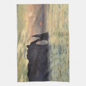 ザクリフエレタットサンセットバイクロードモネ キッチンタオル (縦)