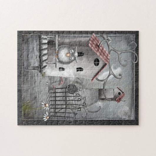 ザクリークゴシックフォークアート ジグソーパズル (横)