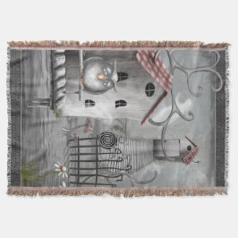 ザクリークゴシックフォークアート スローブランケット