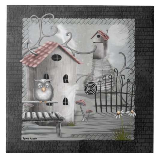 ザクリークゴシックフォークアート タイル (正面)