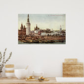 ザクレムリン，モスクワ，ロシア1915ヴィンテージ ポスター (キッチン)