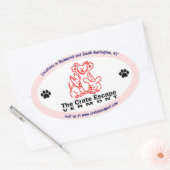 ザクレート脱出楕円シール 楕円形シール (封筒)