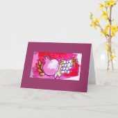 ザクロおよびブドウの挨拶またはメッセージカード カード (黄色い花)