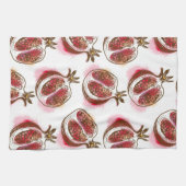 ザクロが付いているパターン キッチンタオル (横)