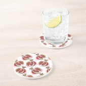 ザクロが付いているパターン コースター (側面)