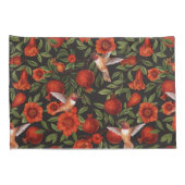 ザクロとハミングバード/緑離れの 枕カバー (裏面-右)