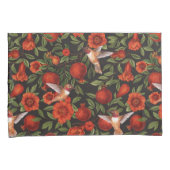 ザクロとハミングバード/緑離れの 枕カバー (正面右)