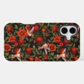 ザクロとハミングバード/緑離れの iPhoneケース (裏面横)