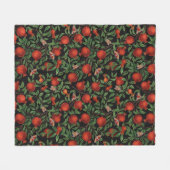 ザクロとベラモス フリースブランケット (正面(横))