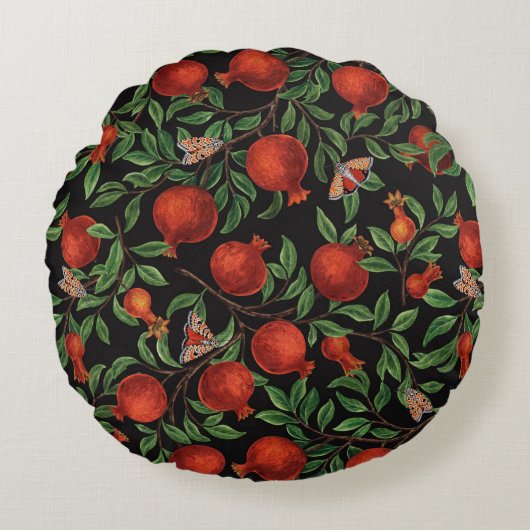 ザクロとベラモス ラウンドクッション (正面)