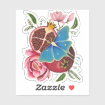 ザクロとルナモスレーザーカットシール