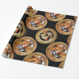 ザクロと壮大なボッティチェリマドンナ ラッピングペーパー