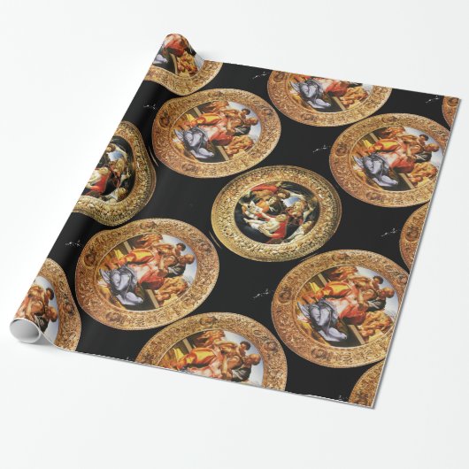 ザクロと壮大なボッティチェリマドンナ ラッピングペーパー (アンロールド)