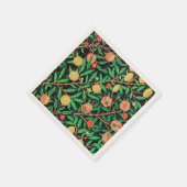 ザクロと枝の上の花 スタンダードカクテルナプキン (角)