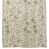 ザクロのウィリアム・モリス・セピア シャワーカーテン (正面)