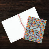 ザクロのオレンジファーンパープルダスティブルースケッチ ノートブック