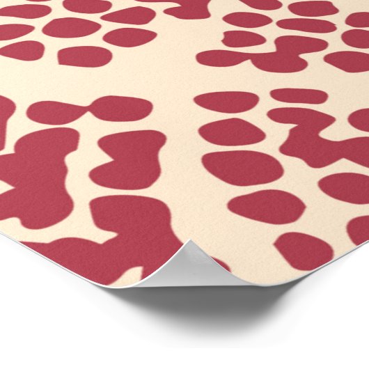 ザクロのシームレスパターン、背景とポメグ ポスター (角)