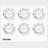 ザクロのジャムスケッチラモダンベル ラウンドシール (シート)