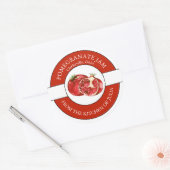 ザクロのジャムラベル ラウンドシール (封筒)