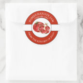 ザクロのジャムラベル ラウンドシール (バッグ)