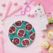 ザクロのスライスオンターコイズ ペーパープレート (パーティー)