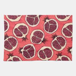 ザクロのスライス2 キッチンタオル