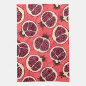 ザクロのスライス2 キッチンタオル (縦)