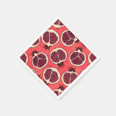 ザクロのスライス2 スタンダードカクテルナプキン (角)