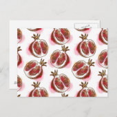 ザクロのパターン ポストカード (正面/裏面)