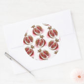 ザクロのパターン ラウンドシール (封筒)