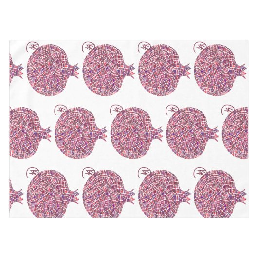 ザクロのペブルグラフィティアートテーブルクロス テーブルクロス (正面(横))