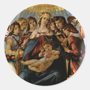 ザクロのマドンナ- Botticelli ラウンドシール