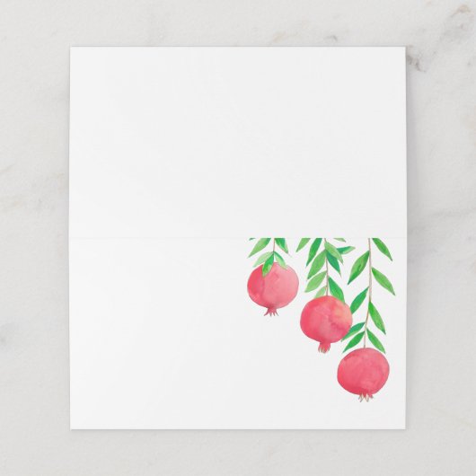 ザクロのユダヤ人座席表、テーブルカード プレイスカード (外部開封)