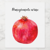 ザクロのワインラベル。 ワインラベル (シングルラベル)