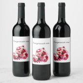 ザクロのワインラベル。 ワインラベル (ボトル)