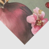 ザクロの実と花の豊かなパターン 薄葉紙 (詳細)