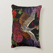 ザクロの実、鶴の鳥、野生の鳥 アクセントクッション (裏面(縦))