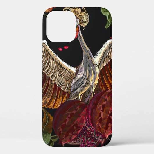 ザクロの実、鶴の鳥、野生の鳥 Case-Mate iPhoneケース (裏面)