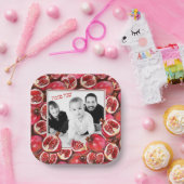 ザクロの家族の写真ロシュ・ハシャナ祭 ペーパープレート (パーティー)