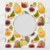 ザクロの情熱：食品/飲料ラベル（円） ワインラベル (シングルラベル)