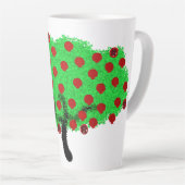 ザクロの木Tu B'Shvat ט״ו בשבט Shavuot カフェラテマグ (右アングル)