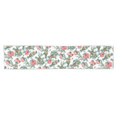 ザクロの果実とラブバードのパターン ショートテーブルランナー (横)