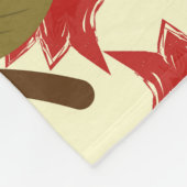 ザクロの果実：漫画の黄色の背景 フリースブランケット (角)