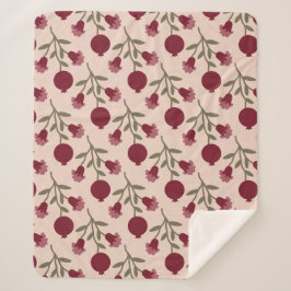 ザクロの枝と開花と果実 シェルパブランケット